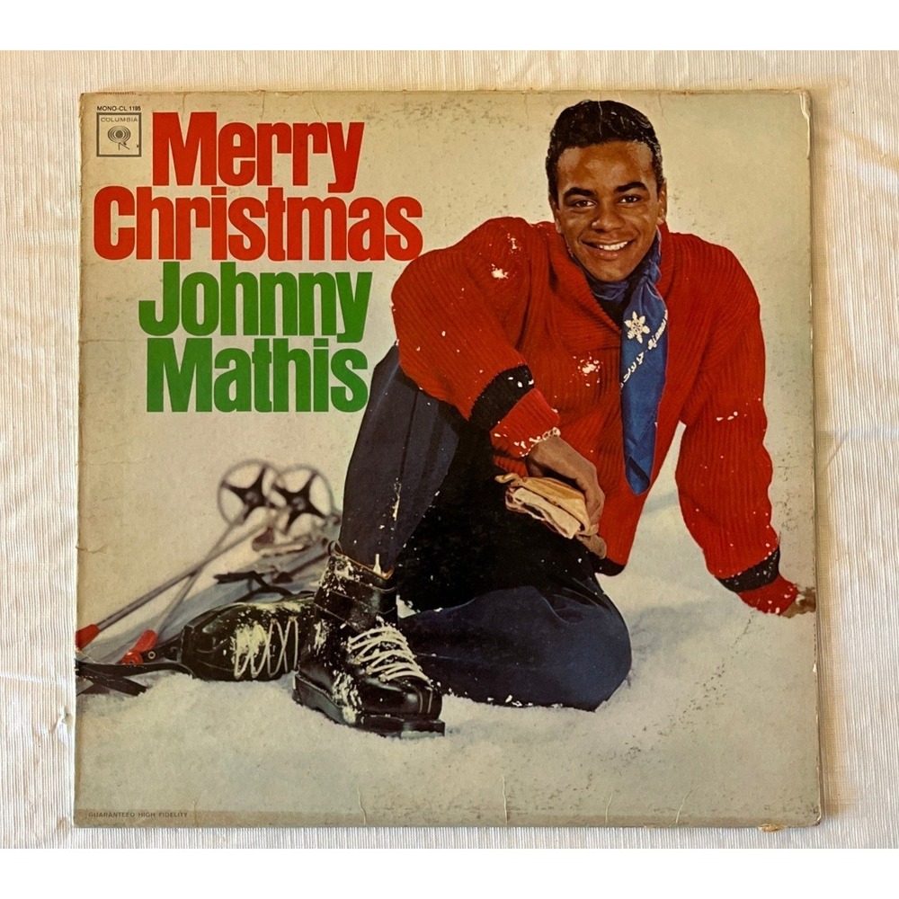 Johnny Mathis Merry Christmas Vinyl LP Columbia CL 1195 Mono 1958 Percy Faith